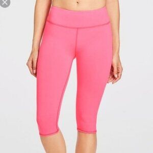 Fabletics Hot Pink Crop Capri Workout Leggings